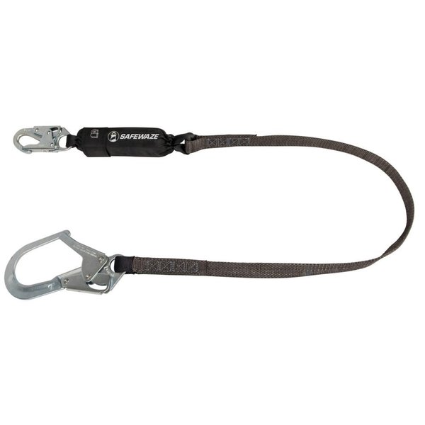 Safewaze Heavyweight 6' Energy Absorbing Lanyard: Rebar Hook FS88665-HW